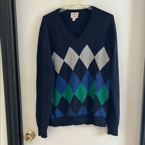 Brooks Brothers Argyle Sweater - Navy, Green, Blue, Gray